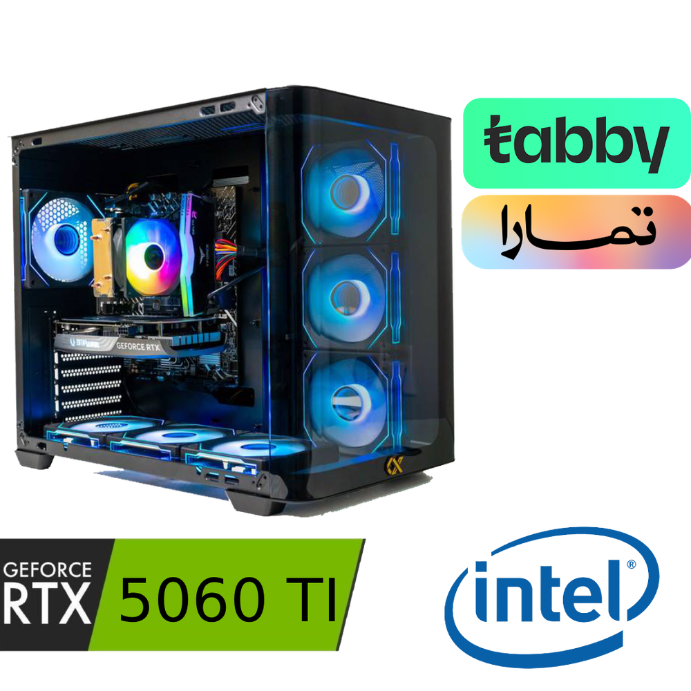 تجميعة بي سي قيمنق 5060Ti 8GB ومعالج Intel