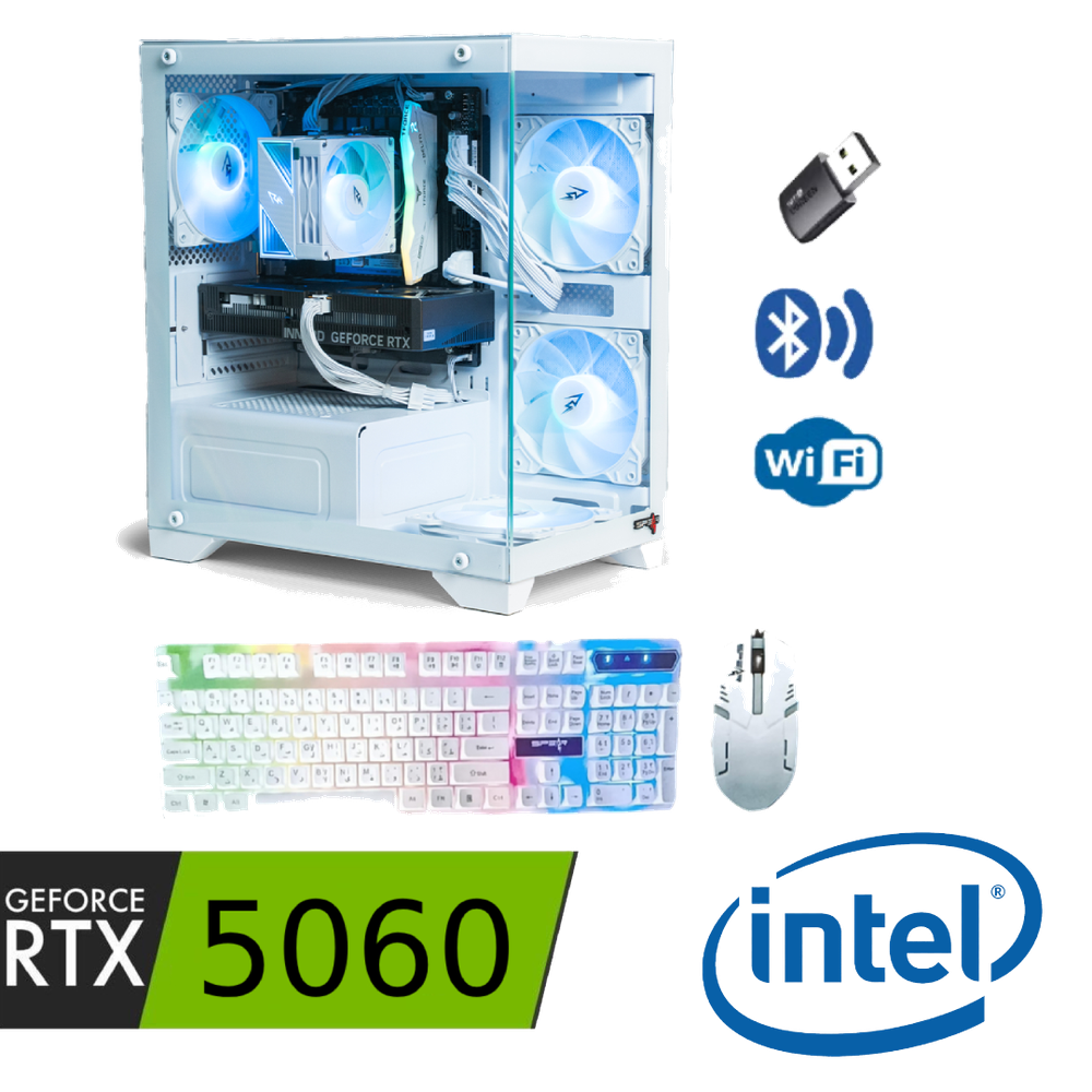  بي سي 5060 مع معالج i5 14400F وذاكرة رام 16 DDR5   وهديه  قطعه واي فاي وبلوتوث وكيبورد وماوس