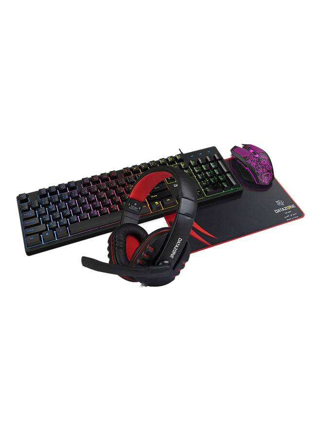 Datazone Backlit Wired Gaming Mouse With Keyboard, Mousepad And Headset GK-480