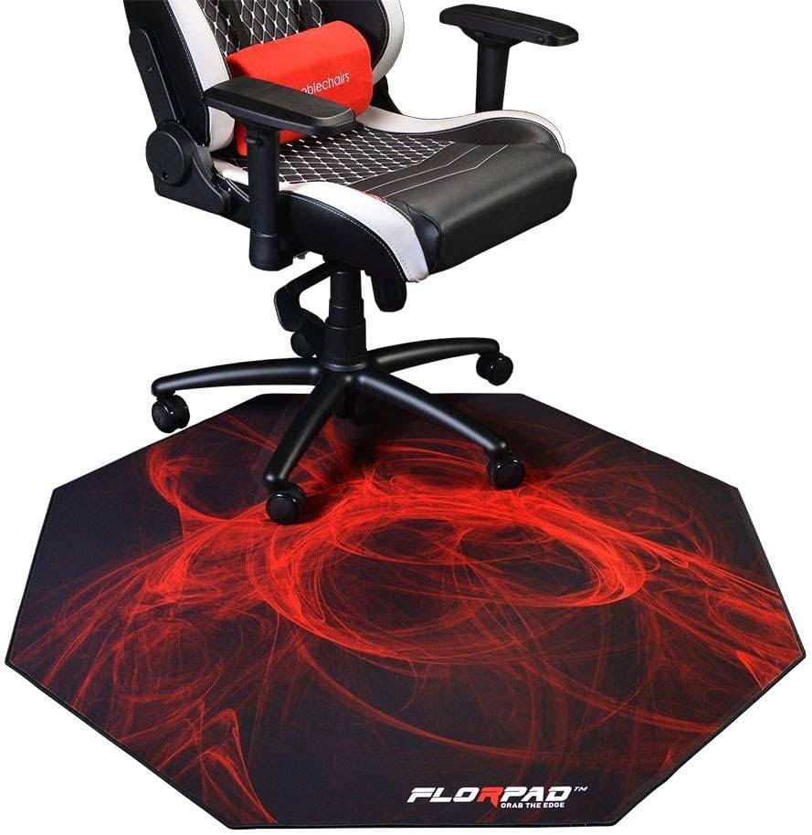 ''Floor pad Fury Gaming Chair Mat Protects All Floors Liquid Resistant Smooth Surface 45'' X 45