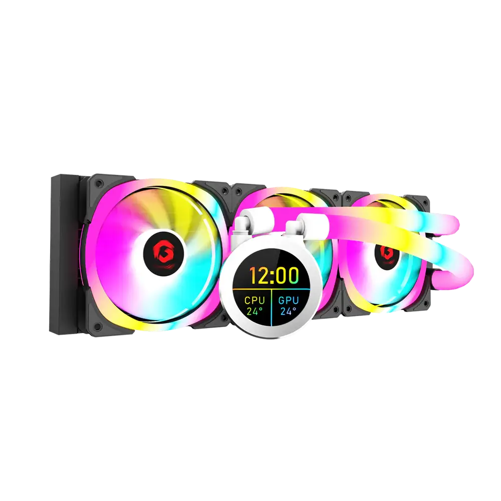 GAMEON KRAKEN N360 مبرد وحدة المعالجة المركزية السائل بشاشة LCD مقاس 360 مم مع أنبوب ARGB - أسود