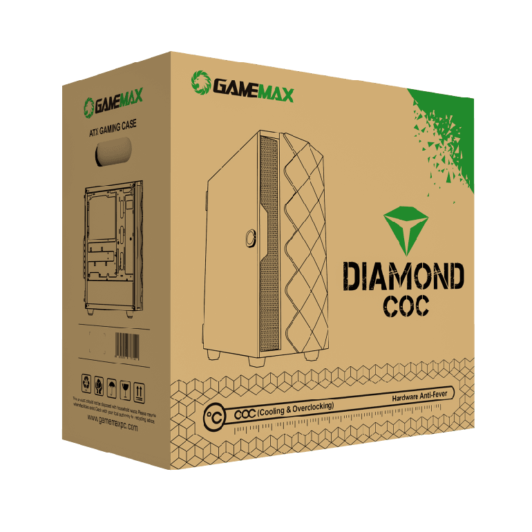 صندوق Diamond COC اسود من قيم ماكس مع مروحة تيربو