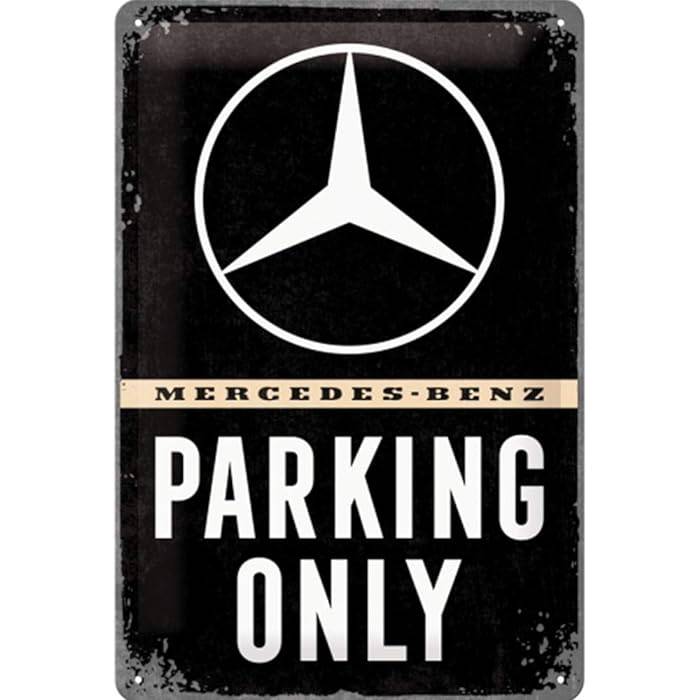 Nostalgic Art Retro Tin Sign Mercedes-Benz Parking Only-Blcak