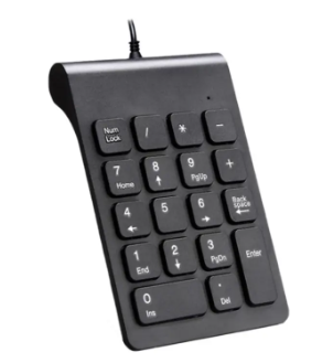 USB Wired Numeric Keypad 18 Keys Mini Digital Keyboard