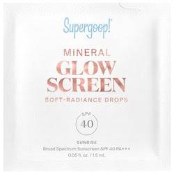 samples-Supergoop! Mineral Glowscreen Soft Radiance Drops Sunrise 	 Supergoop! samples-Supergoop! Mineral Glowscreen Soft Radiance Drops Sunrise