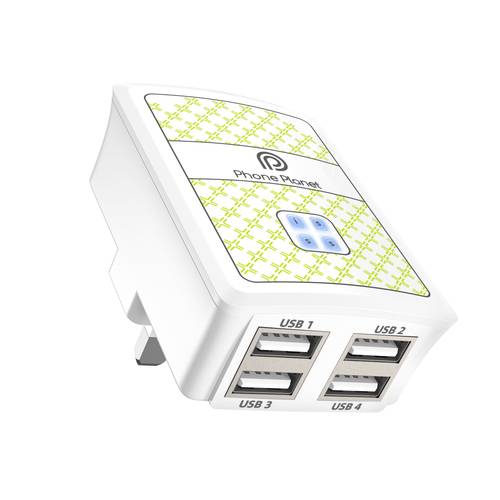 PP-HC01-UK شاحن بمنفذ 1C+2A Input:AC 100-240V~50-60Hz 4.5A