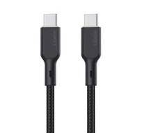 اوكي كيبل نايلون مضفر شحن و مزامنة C-USB الى C-USB أسود و ابيض Kevlar Core واط 100 م1 طول