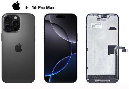 شاشة iPhone 16 Pro Max بجميع الفئات (HD / FHD / OLED / وكالة تم تجديدها)