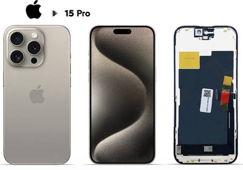 شاشة ايفون 15 برو -  iPhone 15 pro بجميع الفئات: اقتصادي، FHD، OLED ممتاز، وكالة مجددة | متوافقة مع iPhone 15 Pro | ضمان 6 شهو