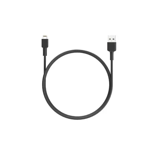 Aukey 90cm Nylon Braided Lightning Charge and Sync Cable - Black