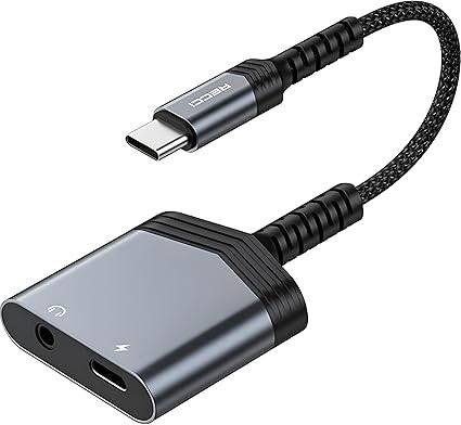 2 in 1 Type-C to 3.5mm + 150mm Adapter from Next Store Aluminum body and braided wire supports 60W PD charging for listening to music and fast charging at the same time