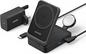 Anker MagSafe Compatible Charger, MagGo 3 Wireless Charging Station