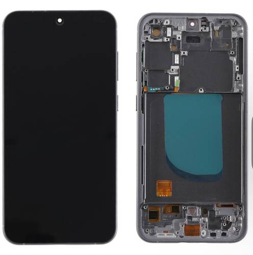 شاشة سامسونج S23 FE SM-S711 أموليد مع فريم أسود (AMOLED Display Assembly)