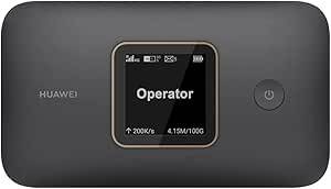Huawei E5785-92c- 4G CAT6 / 300 ميجابت/ثانية مع بطارية طويلة الأمد 3000 مللي أمبير ساعة - (مخزون ضمان بريطاني حقيقي) - أسود