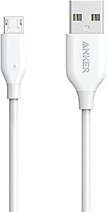 Anker PowerLine Micro USB Charger Cable for Samsung, 6 Feet - 1.8 Meters - White - A8133H21