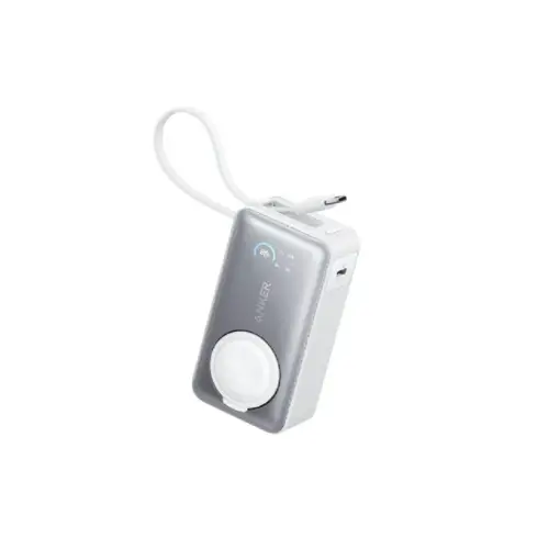 Anker 10,000mAh 30W Portable Battery with Apple Watch Charger and Built-in USB-C Cable