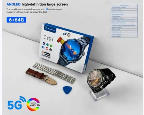 ساعة يد ذكية CY01 شبكة 5G شاشة Amoled 