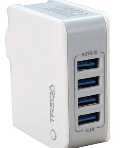 تريكا شاحن جداري اربعة منافذ USB أبيض موديل CH-604