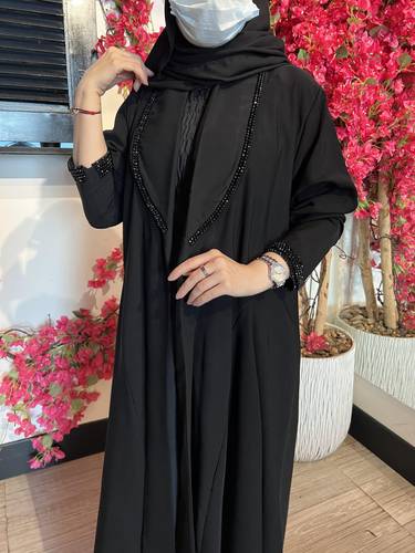 عبايا كريب اندنوسيي بياقه وشك