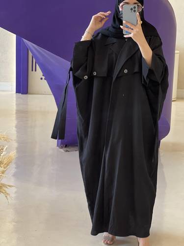 عبايا كتان ياقه