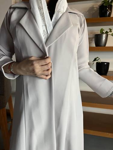 عبايا كريب سيراميك بياقه