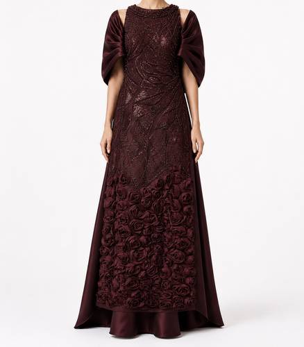 Burgundy Rose Gown