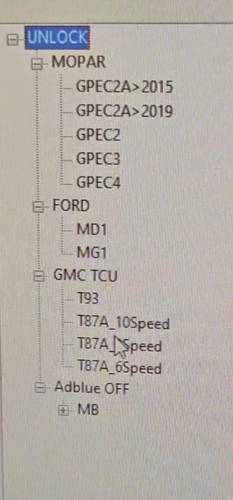 Ecu unlock GM -Ford-mopar