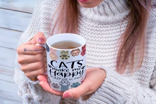Cats Make Me Happy Mug