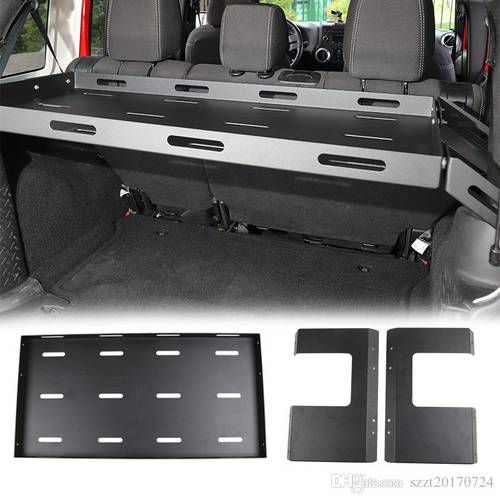 interior Rear Cargo Rack Luggage Storage Carrier Solid Metal Trunk Shelf forJeep Cars 