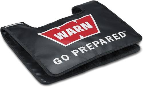 WARN Winch Damper with Rigging Accessory Storage Pocket and Reflective Strips, Black