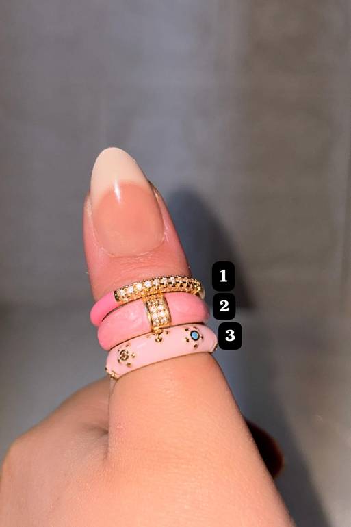 Pink colored ring