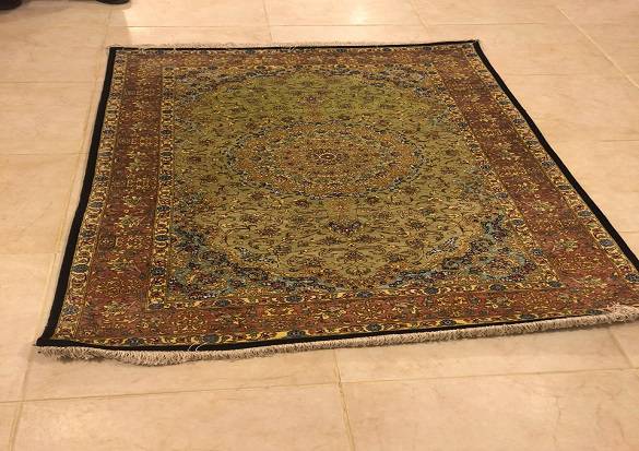 سجاد  قم حرير ايراني مقاس100x150