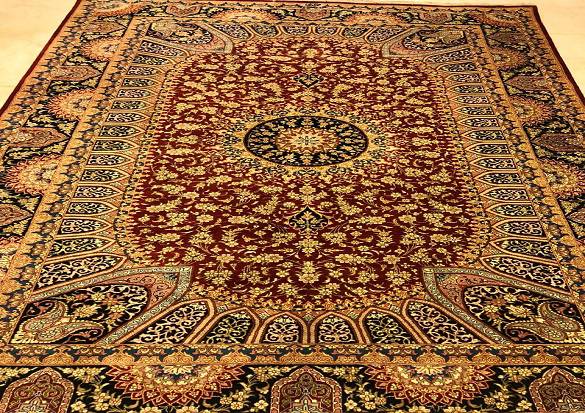 سجاد قم حرير ايراني مقاس 130x200