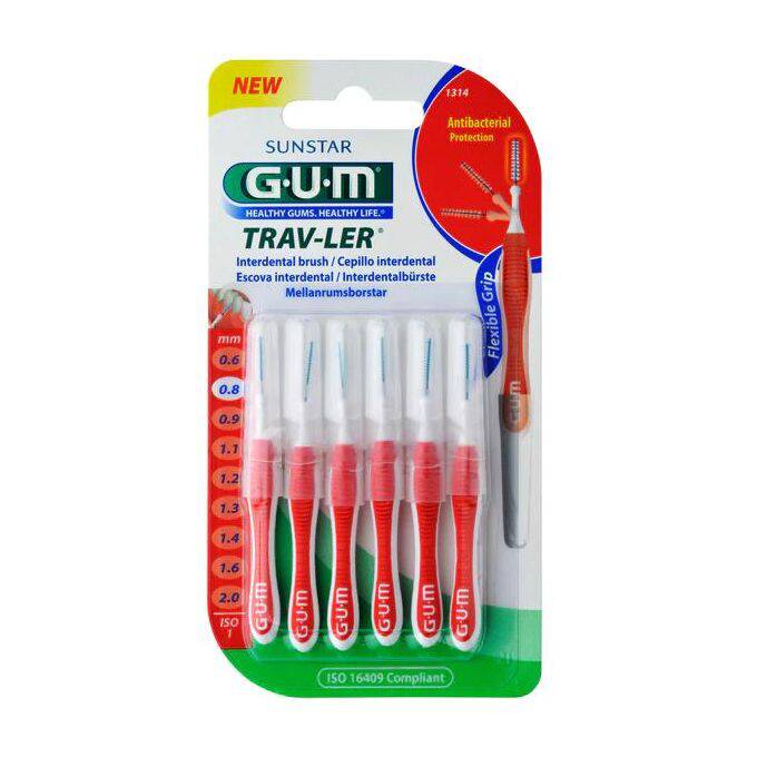 فرشاة تنظيف مابين الاسنان تراف-لير  0.8مم - GUM
