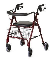  مشاية تسوق اربع عجلات مع كرسي احمر