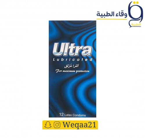 الترا واقي ذكري مشحم، مضلع بنتوءات خارجية، 12 حبة