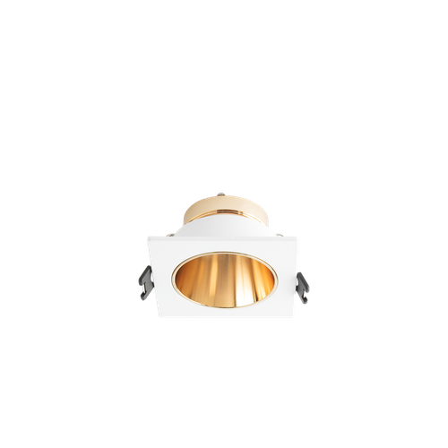 فريم سبوت لايت ميني MR11 مربع الومنيوم ابيض وذهبي