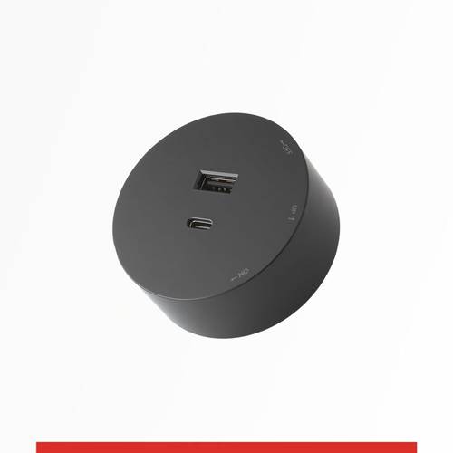 ماخذ شاحن (USB) لمجرى الافياش اسود دائري