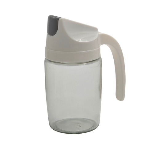 Glass Oil Dispenser Bottle - 300 ml - White