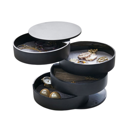 4 Tiers Jewelry Box Organizer - Black