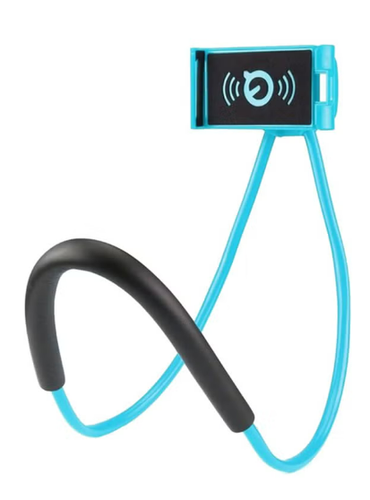 360 Degree Free Rotation Mobile Hanging Neck - Blue