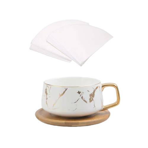 V60 Coffee Set – Marble Cup & Paper Filters