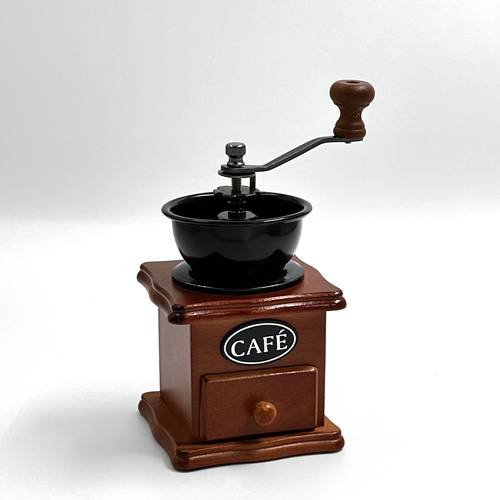 Manual Grinder Ceramic Core & Wood Base - Design 04