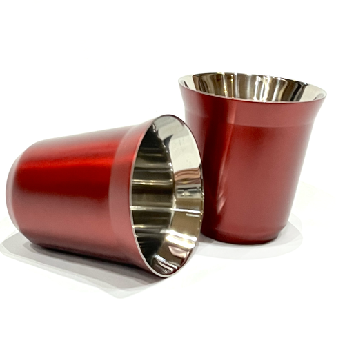 Espresso Design Thermally Insulated Coffee Mug - 160 ml - Dark Red