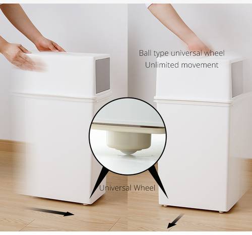 Multi-functional plastic heavy duty adhesive caster for Storage container & trash bins