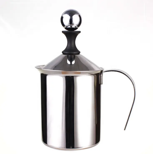 400ml Manual Milk Bubbler Stainless Steel