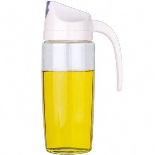 Glass Oil Dispenser Bottle - 630 ml - White
