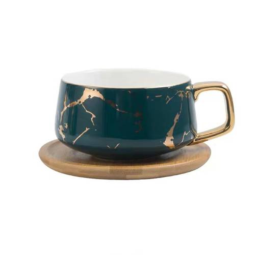 Coffee cup - Marble - 300 ml - Green