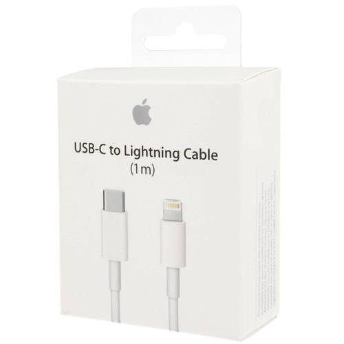 كيبل للآيفون  lightning to usb-c من آبل APPEL بجودة عالية وطول 1 متر وتقنية PD- اللون أبيض