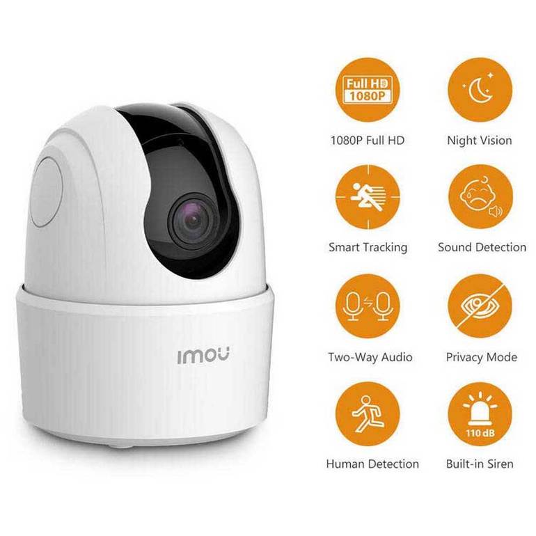كاميرا مراقبة منزلية EZVIZ من ماركة ايزفيز 360 درجة - اللون أبيض